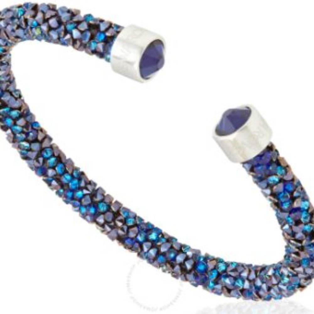 BRAND NWT Authentic Swarovski Blue Crystaldust Cuff Bracelet